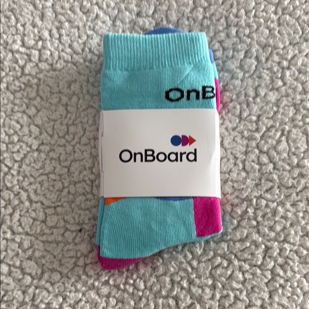 Casual Crew Socks Blue and Pink